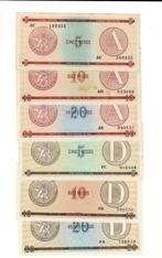 Cuba, set 6 x toeristenbiljetten, Verzenden, Noord-Amerika
