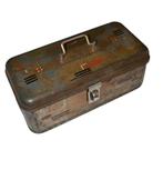 ART DECO opbergbox metaal, Ophalen of Verzenden