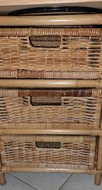 Rotan Ladekast met 3 Lades, Huis en Inrichting, Kasten | Ladekasten, Ophalen, Overige materialen, Minder dan 50 cm, Zo goed als nieuw