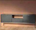 TV meubel zwart - Meubella - MOET WEG IVM VERHUIZING, Ophalen, 150 tot 200 cm, Zo goed als nieuw, Minder dan 100 cm