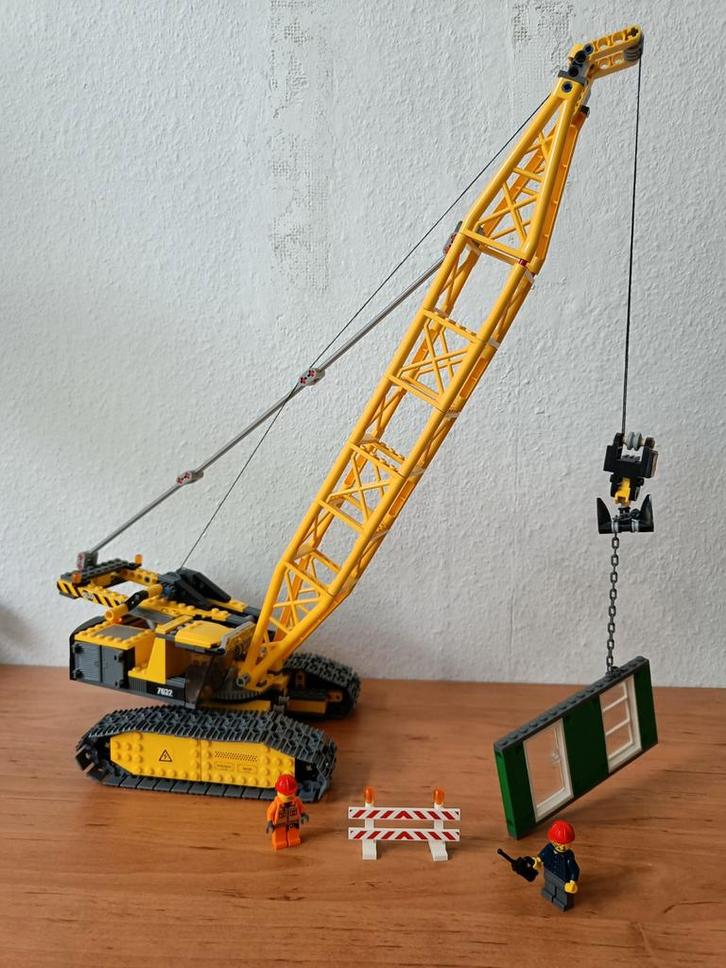 Lego City 7632 Crawler crane/ rupsbanden hijskraan, + boekje, Kinderen en Baby's, Speelgoed | Duplo en Lego, Zo goed als nieuw