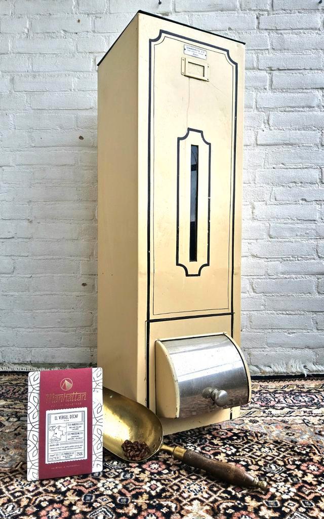 Grote antieke koffie dispenser koffie silo Schwabenland 89cm, Antiek en Kunst, Antiek | Keukenbenodigdheden, Ophalen of Verzenden