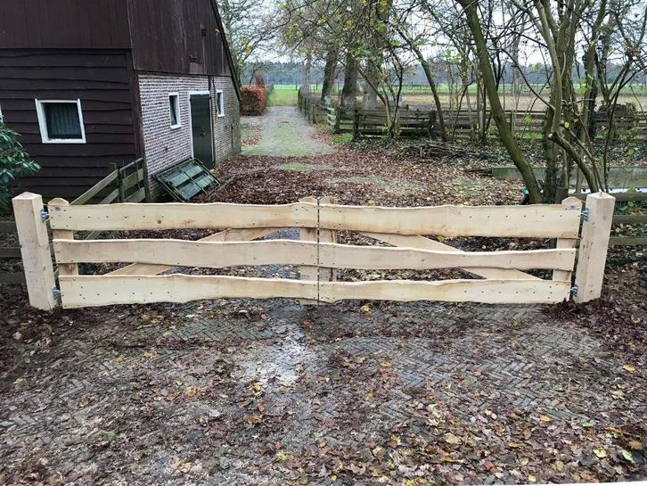 Landhekken Robuust Eikenhout of Douglashout, Tuin en Terras, Tuinhekken en Hekwerk, Nieuw, Tuinhek, Hout, Ophalen