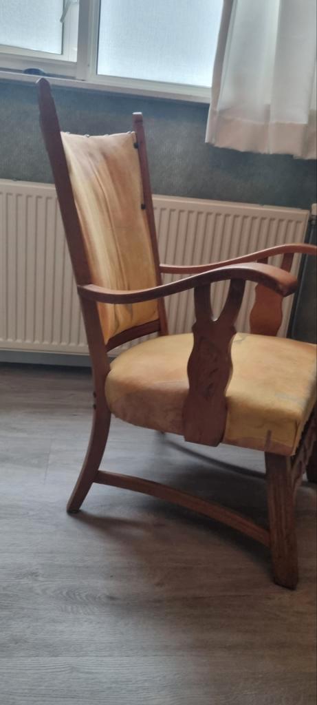 antieke leunstoel, Antiek en Kunst, Antiek | Meubels | Stoelen en Banken, Ophalen of Verzenden