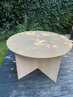 Ronde tafel, 128cm, eiken fineer op mdf, geoilied, mdf, Huis en Inrichting, Tafels | Salontafels, Ophalen, Gebruikt, 50 tot 75 cm