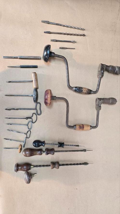 Antieke boren, Antiek en Kunst, Antiek | Gereedschap en Instrumenten, Ophalen of Verzenden