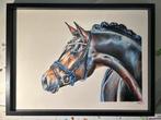 Handgetekend Paardenportret - Ingelijst, Ophalen of Verzenden