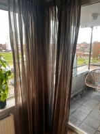 Doorschijnende overgordijnen - 4m breed, Huis en Inrichting, Ophalen, Gebruikt, Bruin, 200 cm of meer