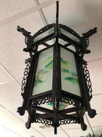 Chinees lantaarn kroonluchter, Ophalen of Verzenden, Zo goed als nieuw, Glas