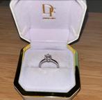 Diamante, witgoude ring 0,54ct VVS, D color ringmaat 51, Wit, Ophalen of Verzenden, Dame, Goud