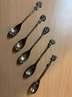 DE theelepeltjes Wilde bloemen serie, Verzamelen, Overige materialen, Gebruikt, Verzilverd, Ophalen of Verzenden