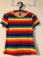 katoenen ahort met regenboog strepen maat M/38, Kleding | Dames, Ophalen of Verzenden, Zo goed als nieuw, Maat 36 (S), Korte mouw