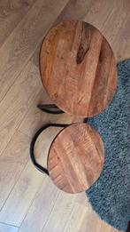 2 tafeltjes., Huis en Inrichting, Tafels | Bijzettafels, Ophalen, Rond, Minder dan 55 cm, Minder dan 45 cm