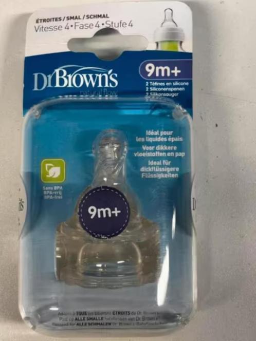 NIEUW! Dr. Brown Fase 4 smalle hals Speen 2 stuks € 4,99, Kinderen en Baby's, Babyvoeding en Toebehoren, Nieuw, Overige typen