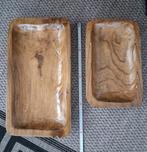 Mango houten plateau's, Ophalen, Zo goed als nieuw, Rond, Hout