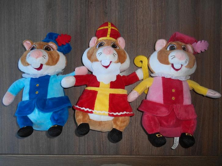 AH hamster Sinterklaas en Piet hamsters 3 verschillende, Verzamelen, Supermarktacties, Albert Heijn, Ophalen of Verzenden