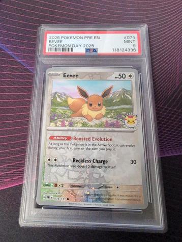 Eevee Pokemon 074 PSA 9 beschikbaar voor biedingen