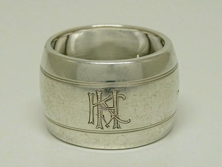 Zilver servetring / vingerdoekring antiek klein rond model, Antiek en Kunst, Antiek | Goud en Zilver, Zilver, Ophalen of Verzenden