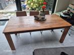 Teak eettafel, Ophalen, 50 tot 100 cm, Zo goed als nieuw, 150 tot 200 cm