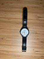 Herenhorloge met leren band, Sieraden, Tassen en Uiterlijk, Horloges | Heren, Overige merken, Staal, Polshorloge, Ophalen of Verzenden