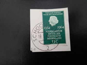 stempel Schoonhoven, Instituut v/h Koninkrijk op briefstuk. beschikbaar voor biedingen