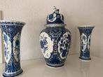 Delfts Blauw Vaas en Vazen Set, Ophalen of Verzenden