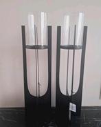 Prachtige metalen zwarte hoge kandelaren windlichten nieuw, Zwart, Nieuw, Ophalen of Verzenden, X
