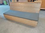 Steigerhouten (tuin) bank met zitkussen / BSO-bank, Ophalen of Verzenden, Zo goed als nieuw, Hout