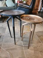 Bijzettafeltjes, Huis en Inrichting, Tafels | Bijzettafels, 45 tot 60 cm, Minder dan 55 cm, Metaal of Aluminium, Rond