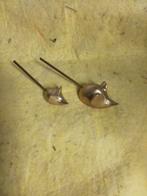 10525) 2 mooie messing  muizen, Verzamelen, Beelden en Beeldjes, Ophalen of Verzenden, Zo goed als nieuw, Dier