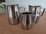Set van 3 RVS melkkannetjes / sauskannetjes, Ophalen of Verzenden, Zo goed als nieuw