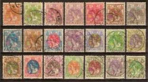 Nederland NVPH nr 56/76 gestempeld Koningin Wilhelmina 1899, Postzegels en Munten, Postzegels | Nederland, Gestempeld, T/m 1940