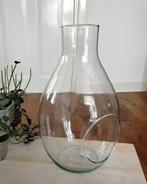 Glazen vaas voor terrarium - hangplant - decoupage - glas, Gebruikt, Overige kleuren, Ophalen of Verzenden, Glas