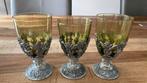 <Kleinschmidt Regensburg 3x glazen groen glas>, Ophalen of Verzenden