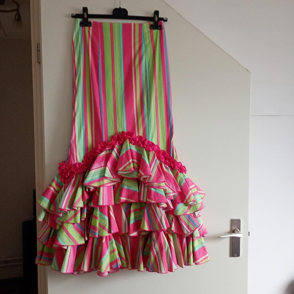 Flamenco jurk met top, maat 38 - Unieke kleuren!, Kleding | Dames, Onbekend, Ophalen of Verzenden, Zo goed als nieuw