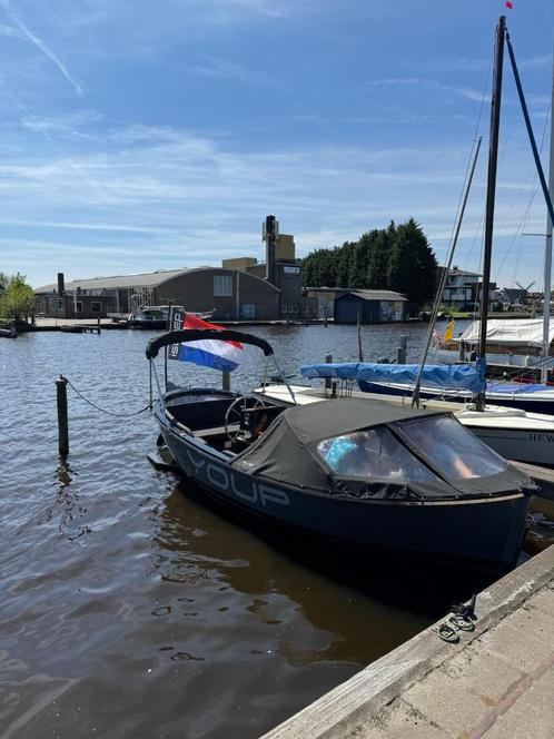 iSloep 585 Grey Edition, Watersport en Boten, Sloepen, Gebruikt, 10 tot 30 pk, 3 tot 6 meter, Binnenboordmotor, Diesel, Polyester