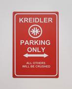 Kreidler parking only rood reclamebord van metaal wandbord, Verzamelen, Merken en Reclamevoorwerpen, Reclamebord, Info@deconoord.nl