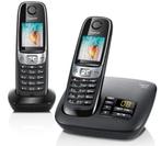 Gigaset C620A - Duo DECT telefoon met antwoordapparaat - Zwa, Gebruikt, 2 handsets, Ophalen