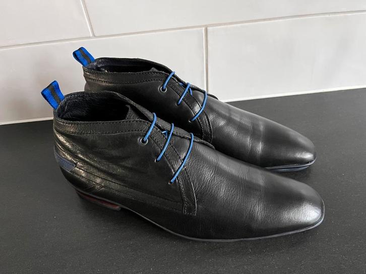 Floris van Bommel herenschoenen maat 10 / 44 H, Kleding | Heren, Schoenen, Zo goed als nieuw, Veterschoenen, Zwart, Ophalen of Verzenden