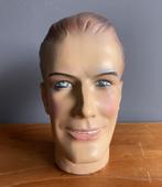 30 40 jaren nr2 mooi heren mannequin hoofd gemaakt van gips, Gebruikt, Ophalen of Verzenden, Vintage