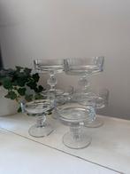 Set van 6 vintage kristallen coupé champagne glazen, Ophalen of Verzenden