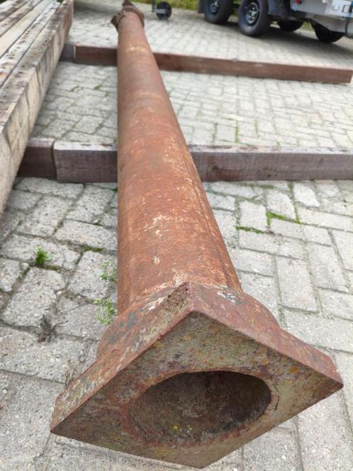 Antieke Gietijzeren Kolom | Industriële Zuil | 3,4m | Uniek, Huis en Inrichting, Woonaccessoires | Zuilen en Pilaren, Gebruikt
