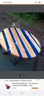 Ronde Epoxy Eettafel - Uniek Design! 112cm, Huis en Inrichting, Tafels | Eettafels, Ophalen of Verzenden