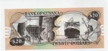 UNC biljet Guyana 20 dollars 1989 P# 27c     (BB202)