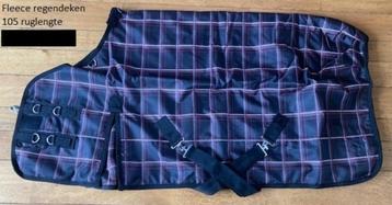 Zwart Fleecegevoerde regendeken Maat 105 ruglengte beschikbaar voor biedingen