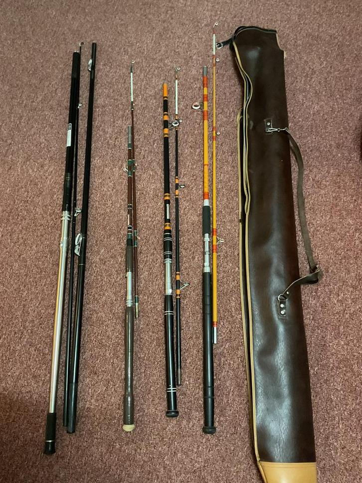 Werphengels met toebehoren, Watersport en Boten, Hengelsport | Algemeen, Gebruikt, Werphengel, Ophalen