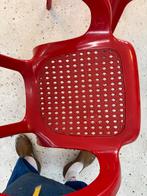 Rode Vintage Stoelen - Set van 2, Kunststof, Gebruikt, Twee, Ophalen of Verzenden