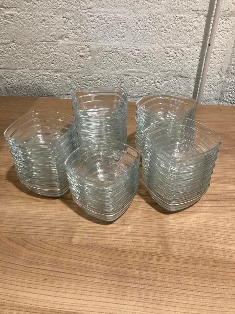 Duralex glazen schaaltjes - 10 cm 34stuks, Ophalen of Verzenden, Zo goed als nieuw, Overige materialen