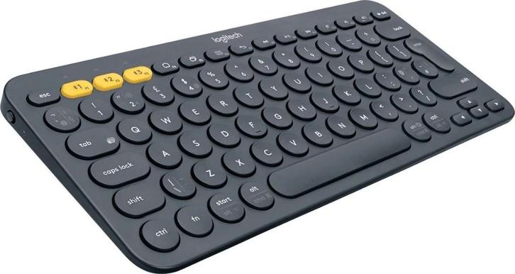 Logitech K380 - Draadloos Bluetooth Toetsenbord - Grijs, Computers en Software, Toetsenborden, Nieuw, Qwerty, Draadloos, Ergonomisch