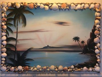 Olieschilderij zonsopkomst beschikbaar voor biedingen